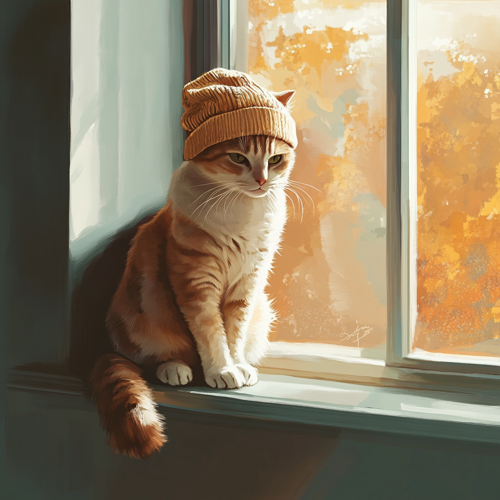 Кот в шляпе, фотореалистичный